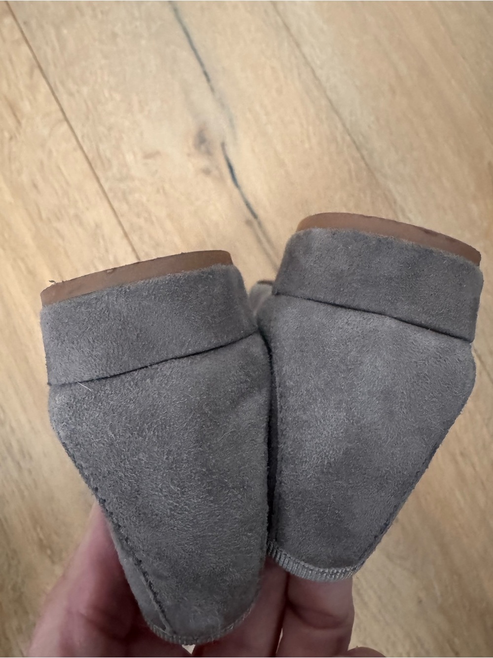 Ballerette Taupe Suede Medium Heel Ballet Flats Size 41 - Picture 5 of 7